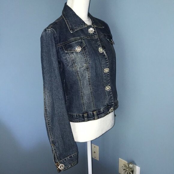 Crystal Embellished Jean Jacket!!  - Picture 4 of 6